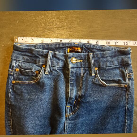 MOTHER The High Waisted Looker Crop Skinny Leg Jeans in Hot Rod Size 24 - Picture 6 of 16